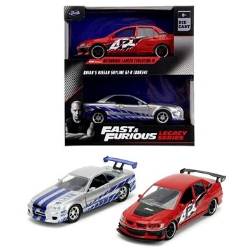Jada Rychle a zběsile Twin Pack 2006 Mitsubishi Lancer Evo IX + Brianův 2002 Nissan Skyline GTR R34
Jada Rychle a zběsile Twin Pack 2006 Mitsubishi Lancer Evo IX + Brianův 2002 Nissan Skyline GTR R34
