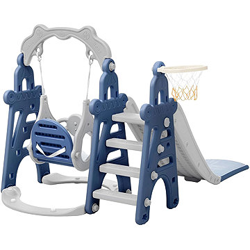 Emporio Plastová skluzavka s houpačkou a dvěmi basketbalovými koši, modrá 180 × 190 × 123 cm
Emporio Plastová skluzavka s houpačkou a dvěmi basketbalovými koši, modrá 180 × 190 × 123 cm