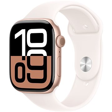 Apple Watch Series 10 46mm Cellular Růžově zlatý hliník se světle ruměným sportovním řemínkem - S/M
Apple Watch Series 10 46mm Cellular Růžově zlatý hliník se světle ruměným sportovním řemínkem - S/M