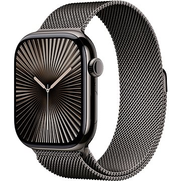 Apple Watch Series 10 46mm Cellular Břidlicově šedý titan s břidlicově šedým milánským tahem - S/M
Apple Watch Series 10 46mm Cellular Břidlicově šedý titan s břidlicově šedým milánským tahem - S/M