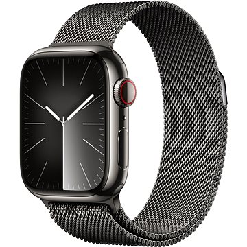 Apple Watch Series 9 41mm Cellular Grafitově šedý nerez s grafitově šedým milánským tahem
Apple Watch Series 9 41mm Cellular Grafitově šedý nerez s grafitově šedým milánským tahem