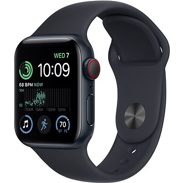 Apple Watch SE (2022) 40mm Cellular Temně inkoustový hliník s temně inkoustovým sportovním řemínkem
Apple Watch SE (2022) 40mm Cellular Temně inkoustový hliník s temně inkoustovým sportovním řemínkem