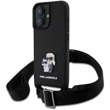 Karl Lagerfeld Saffiano Crossbody Popruh Metal Karl and Choupette Zadní Kryt pro iPhone 16 Plus Blac
Karl Lagerfeld Saffiano Crossbody Popruh Metal Karl and Choupette Zadní Kryt pro iPhone 16 Plus Blac