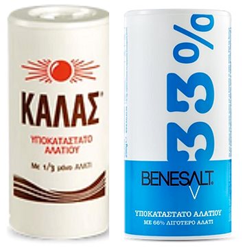KALAS Jemná 250 g, obsahuje jen 1 / 3 soli + BENESŮL 33 %, 250 g - obsahuje o 66 % méně soli
KALAS Jemná 250 g, obsahuje jen 1 / 3 soli + BENESŮL 33 %, 250 g - obsahuje o 66 % méně soli
