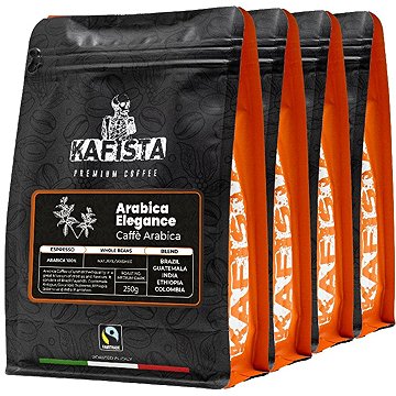 Kafista Zrnková Káva "Arabica Elegance" – 100% Arabica směs, Pražená v Itálii 4 × 250 g
Kafista Zrnková Káva "Arabica Elegance" – 100% Arabica směs, Pražená v Itálii 4 × 250 g