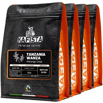 Kafista Výběrová káva "Tanzania Wanza" - 100 % Arabica - Zrnková Káva, Pražená v Itálii 4 × 250 g
Kafista Výběrová káva "Tanzania Wanza" - 100 % Arabica - Zrnková Káva, Pražená v Itálii 4 × 250 g