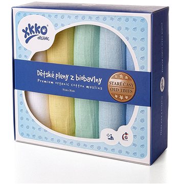 XKKO Organic dětské pleny z biobavlny 70 × 70 - Staré časy Pastels for Boys 5 ks
XKKO Organic dětské pleny z biobavlny 70 × 70 - Staré časy Pastels for Boys 5 ks