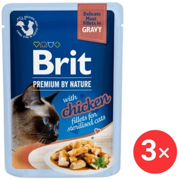 Brit Premium by Nature Cat Delicate Fillets in Gravy with Chicken for Sterilised 3 × 85 g
Brit Premium by Nature Cat Delicate Fillets in Gravy with Chicken for Sterilised 3 × 85 g
