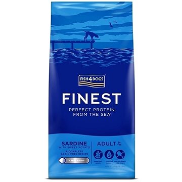 FISH4DOGS Granule velké pro dospělé psy Finest sardinka se sladkými bramborami 12 kg,1+
FISH4DOGS Granule velké pro dospělé psy Finest sardinka se sladkými bramborami 12 kg,1+