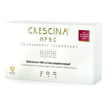 CRESCINA Transdermic péče na podporu růstu vlasů a proti vypadávání vlasů pro muže (stupeň 200) 20 ×
CRESCINA Transdermic péče na podporu růstu vlasů a proti vypadávání vlasů pro muže (stupeň 200) 20 ×