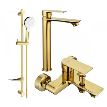 MEXEN Royo DF05 Set umyvadlové a vanové baterie s příslušenstvím, zlatý (72213DF05-50)
MEXEN Royo DF05 Set umyvadlové a vanové baterie s příslušenstvím, zlatý (72213DF05-50)