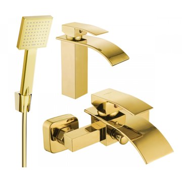 MEXEN Aries R45 Set umyvadlové a vanové baterie s příslušenstvím, zlatý (744803R45-50)
MEXEN Aries R45 Set umyvadlové a vanové baterie s příslušenstvím, zlatý (744803R45-50)