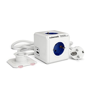 Cubenest Powercube Extended USB PD 20W, A+C, 4x zásuvka, 1,5m, bílá/modrá - Schuko
Cubenest Powercube Extended USB PD 20W, A+C, 4x zásuvka, 1,5m, bílá/modrá - Schuko
