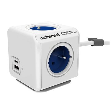 Cubenest Powercube Extended USB PD 20W, A+C, 4x zásuvka, 1,5m, bílá/modrá
Cubenest Powercube Extended USB PD 20W, A+C, 4x zásuvka, 1,5m, bílá/modrá