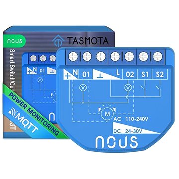 Nous B3T WiFi Tasmota spínací modul (2 kanály, měření spotřeby) / Žalúziový modul (1 kanál, ESP32)
Nous B3T WiFi Tasmota spínací modul (2 kanály, měření spotřeby) / Žalúziový modul (1 kanál, ESP32)