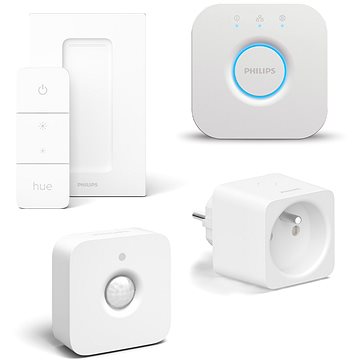 Philips Hue Dimmer Switch EU/UK v2 + Philips Hue Motion Sensor EU + Philips Hue 1x Smart plug BE/FR
Philips Hue Dimmer Switch EU/UK v2 + Philips Hue Motion Sensor EU + Philips Hue 1x Smart plug BE/FR
