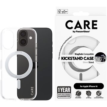 PanzerGlass CARE kryt Apple iPhone 16 MagSafe KickStand čirý/šedý + záruka proti žloutnutí
PanzerGlass CARE kryt Apple iPhone 16 MagSafe KickStand čirý/šedý + záruka proti žloutnutí