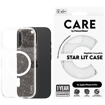 PanzerGlass CARE kryt Apple iPhone 16 Pro MagSafe Star Lit třpytivý/bílý + záruka proti žloutnutí
PanzerGlass CARE kryt Apple iPhone 16 Pro MagSafe Star Lit třpytivý/bílý + záruka proti žloutnutí