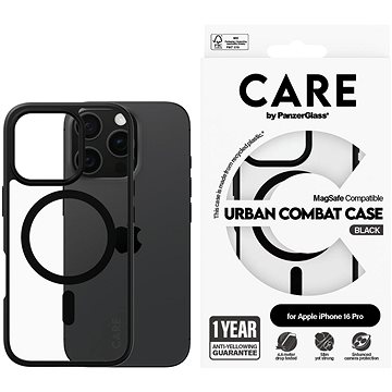 PanzerGlass CARE kryt Apple iPhone 16 Pro MagSafe Combat černý/černý + záruka proti žloutnutí
PanzerGlass CARE kryt Apple iPhone 16 Pro MagSafe Combat černý/černý + záruka proti žloutnutí