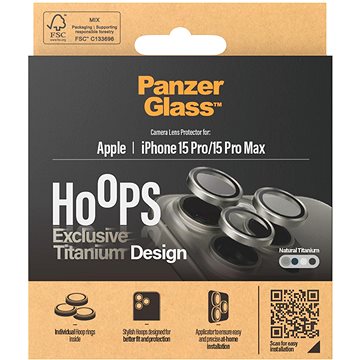 PanzerGlass HoOps Apple iPhone 16 Pro/15 Pro/16 Pro Max/15 Pro Max ochr. kroužky foto natural titan
PanzerGlass HoOps Apple iPhone 16 Pro/15 Pro/16 Pro Max/15 Pro Max ochr. kroužky foto natural titan