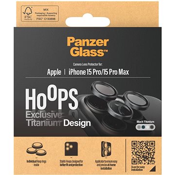PanzerGlass HoOps Apple iPhone 16 Pro/15 Pro/16 Pro Max/15 Pro Max ochr. kroužky foto černý titan
PanzerGlass HoOps Apple iPhone 16 Pro/15 Pro/16 Pro Max/15 Pro Max ochr. kroužky foto černý titan