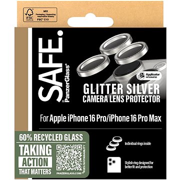 PanzerGlass SAFE Camera Apple iPhone 16 Pro/15 Pro/16 Pro Max/15 Pro Max třpytivě stříbrné HoOps
PanzerGlass SAFE Camera Apple iPhone 16 Pro/15 Pro/16 Pro Max/15 Pro Max třpytivě stříbrné HoOps