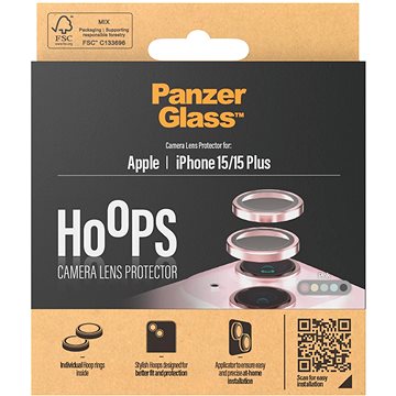 PanzerGlass HoOps Apple iPhone 15/15 Plus - ochranné kroužky pro čočky fotoaparátu - růžový hliník
PanzerGlass HoOps Apple iPhone 15/15 Plus - ochranné kroužky pro čočky fotoaparátu - růžový hliník