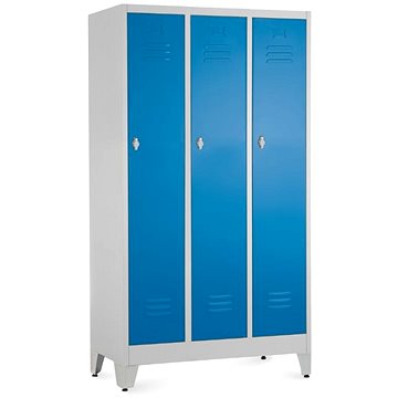 Rauman kovová šatní trojskříňka na reg. nohách 90 × 50 × 161,5 cm, otočný zámek, RAL 5012
Rauman kovová šatní trojskříňka na reg. nohách 90 × 50 × 161,5 cm, otočný zámek, RAL 5012