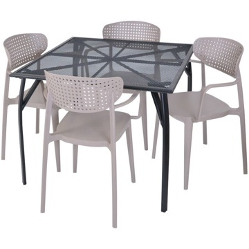 ROJAPLAST Set zahradního nábytku ZWMT-90 zahradní stůl 1 + 4 zahradní židle AIRE ARMCHAIR
ROJAPLAST Set zahradního nábytku ZWMT-90 zahradní stůl 1 + 4 zahradní židle AIRE ARMCHAIR