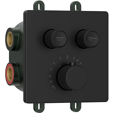SAPHO SMART SELECT podomítková sprchová termostatická baterie, box, 2 výstupy, černá mat RP042B
SAPHO SMART SELECT podomítková sprchová termostatická baterie, box, 2 výstupy, černá mat RP042B