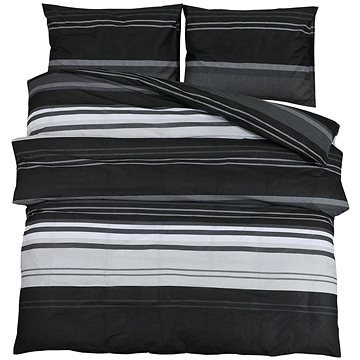 Shumee Sada ložního prádla 1+1 černá a bílá 140 × 200 cm bavlna, proužky, polštář 60 × 70 cm
Shumee Sada ložního prádla 1+1 černá a bílá 140 × 200 cm bavlna, proužky, polštář 60 × 70 cm