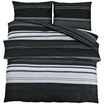 Shumee Sada ložního prádla 1+1 černá a bílá 140 × 200 cm bavlna, proužky, polštář 50 × 75 cm
Shumee Sada ložního prádla 1+1 černá a bílá 140 × 200 cm bavlna, proužky, polštář 50 × 75 cm