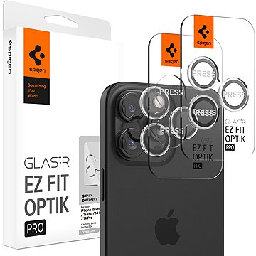 Spigen Glass tR EZ Fit Optik Pro 2 Pack Crystal Clear iPhone 16 Pro/15 Pro/16 Pro Max/15 Pro Max
Spigen Glass tR EZ Fit Optik Pro 2 Pack Crystal Clear iPhone 16 Pro/15 Pro/16 Pro Max/15 Pro Max
