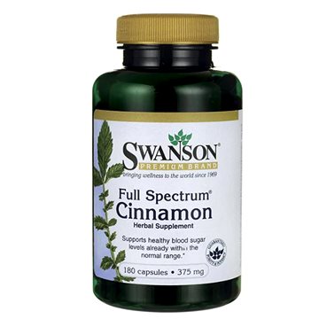 Swanson Full Spectrum Cinnamon 375 mg (širokospektrální přípravek ze skořice), 180 kapslí
Swanson Full Spectrum Cinnamon 375 mg (širokospektrální přípravek ze skořice), 180 kapslí