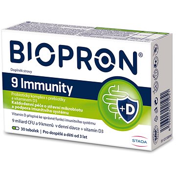 Biopron Imunita, probiotika a prebiotika + vitamin D pro každodenní podporu imunity, 30 tobolek
Biopron Imunita, probiotika a prebiotika + vitamin D pro každodenní podporu imunity, 30 tobolek