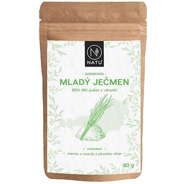 NATU Mladý ječmen BIO prášek 80 g 
NATU Mladý ječmen BIO prášek 80 g