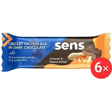 SENS Cvrččí Proteinovka v tmavé čokoládě 6 x 60g, karamel & arašídové máslo
SENS Cvrččí Proteinovka v tmavé čokoládě 6 x 60g, karamel & arašídové máslo