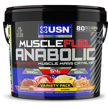 USN Muscle Fuel Anabolic Variety pack (Čokoláda, Jahoda, Banán a Arašídy s karamelem) 4kg
USN Muscle Fuel Anabolic Variety pack (Čokoláda, Jahoda, Banán a Arašídy s karamelem) 4kg
