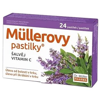 Müllerovy pastilky se šalvějí 24 ks 
Müllerovy pastilky se šalvějí 24 ks