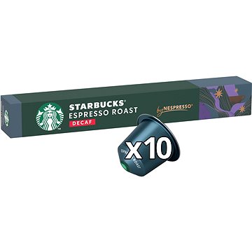 STARBUCKS® Espresso Roast Decaf by NESPRESSO®, Dark Roast kávové kapsle, 10 kapslí v balení
STARBUCKS® Espresso Roast Decaf by NESPRESSO®, Dark Roast kávové kapsle, 10 kapslí v balení