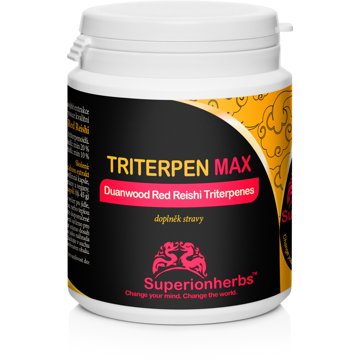 Superionherbs Triterpen Max - extrakt z Duanwood Red Reishi - 20 % triterpenů, 90 tobolek
Superionherbs Triterpen Max - extrakt z Duanwood Red Reishi - 20 % triterpenů, 90 tobolek