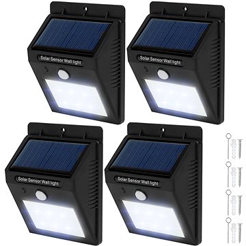 Tectake 4 Venkovní nástěnná svítidla LED integrovaný solární panel a detektor pohybu, černá
Tectake 4 Venkovní nástěnná svítidla LED integrovaný solární panel a detektor pohybu, černá