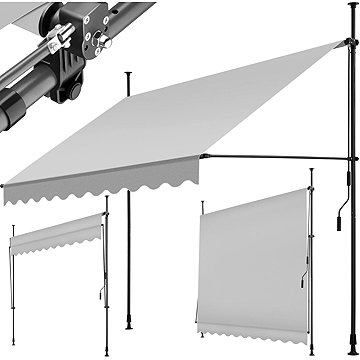 Tectake Upínací markýza s ruční klikou, výškově nastavitelná 250 × 180 cm, světle šedá
Tectake Upínací markýza s ruční klikou, výškově nastavitelná 250 × 180 cm, světle šedá