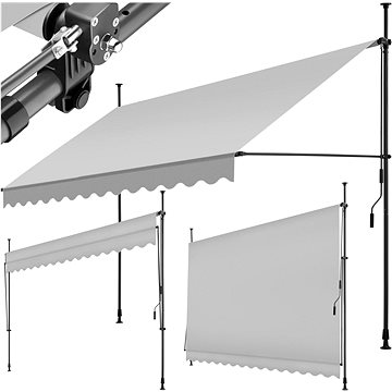 Tectake Upínací markýza s ruční klikou, výškově nastavitelná 350 × 180 cm, světle šedá
Tectake Upínací markýza s ruční klikou, výškově nastavitelná 350 × 180 cm, světle šedá