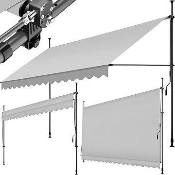 Tectake Upínací markýza s ruční klikou, výškově nastavitelná 400 × 180 cm, světle šedá
Tectake Upínací markýza s ruční klikou, výškově nastavitelná 400 × 180 cm, světle šedá