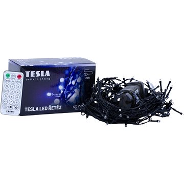 Tesla - dekorativní řetěz studený bílý 6500K,100LED, 10m + 5m kabel, 230V, ovladač s 8 funkcemi,IP44
Tesla - dekorativní řetěz studený bílý 6500K,100LED, 10m + 5m kabel, 230V, ovladač s 8 funkcemi,IP44
