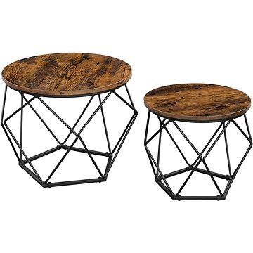 VASAGLE Odkládací stolek hnědý a černý, set 2 ks, kulatý, lamino a ocel 50 × 50 × 40 cm/40 × 40 × 36
VASAGLE Odkládací stolek hnědý a černý, set 2 ks, kulatý, lamino a ocel 50 × 50 × 40 cm/40 × 40 × 36