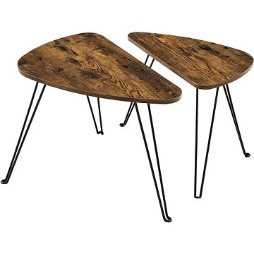 VASAGLE Stůl hnědý/černý, set 2 ks, lamino/ocel, moderní design, atypický tvar 60 × 38 × 47,5 cm
VASAGLE Stůl hnědý/černý, set 2 ks, lamino/ocel, moderní design, atypický tvar 60 × 38 × 47,5 cm