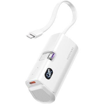Vention LED Display 4800mAh Power Bank (USB-C + Lightning + USB-C) 22.5W White Foldable USB-C Type
Vention LED Display 4800mAh Power Bank (USB-C + Lightning + USB-C) 22.5W White Foldable USB-C Type