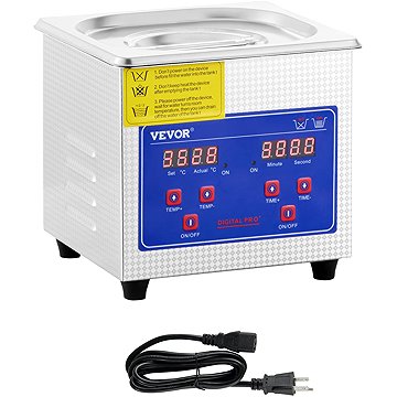 Vevor Ultrazvukový čisticí stroj z nerezové oceli, digitální ohřívač s časovačem 1,3 l / 100 W
Vevor Ultrazvukový čisticí stroj z nerezové oceli, digitální ohřívač s časovačem 1,3 l / 100 W